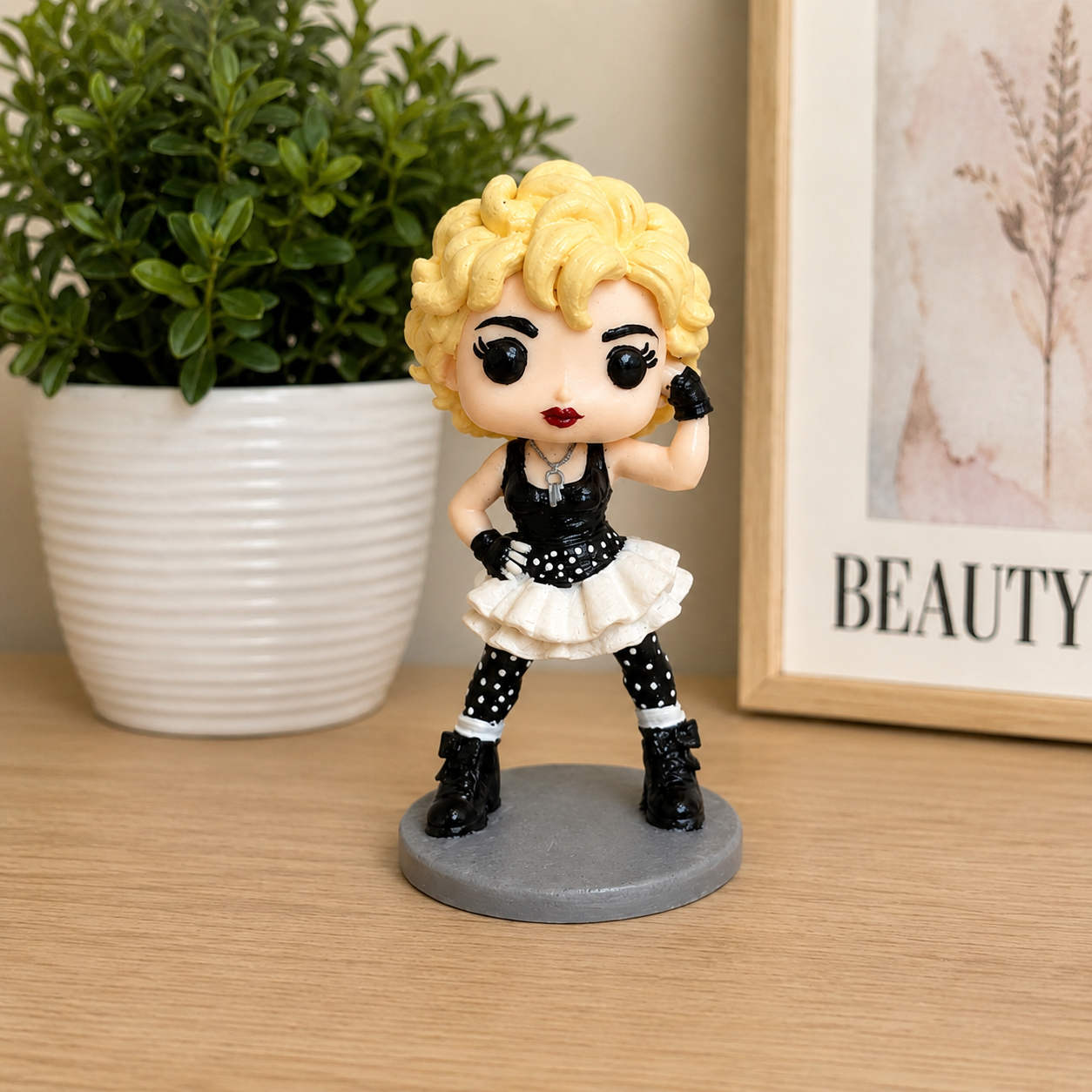 Nikki Finn Inspired Figure - 80s Pop Icon Handmade Collectible - Who's That Girl