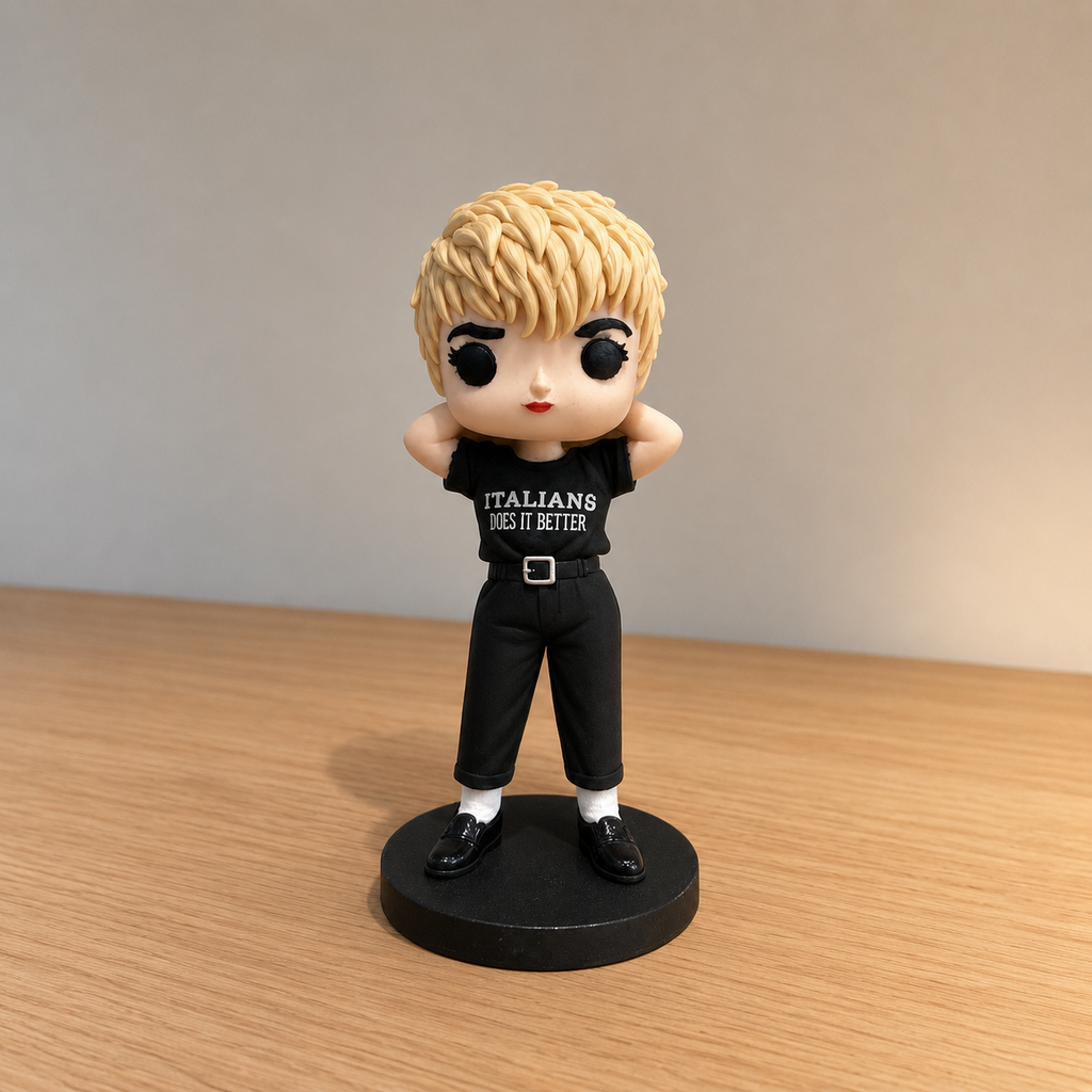 Papa Dont Preach Inspired Figure - 80s Pop Icon pop - Handmade Collectible