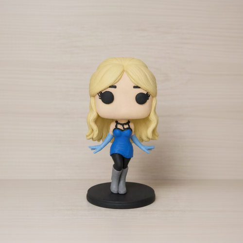 Danceteria Inspired Figure - Dance-Pop Icon Chibi - Handmade Collectible