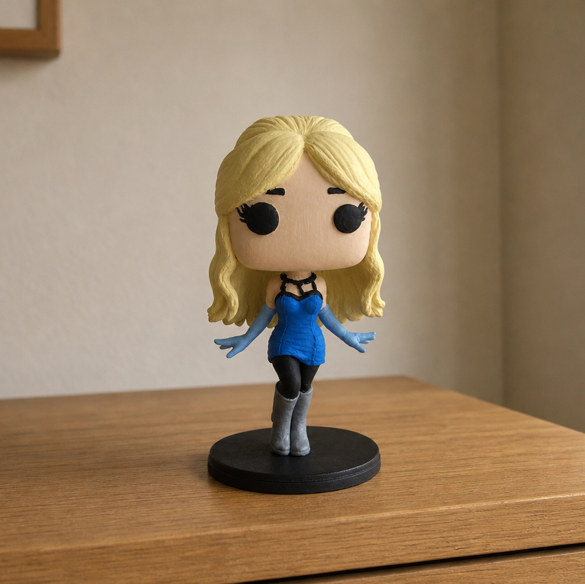 Danceteria Inspired Figure - Dance-Pop Icon Chibi - Handmade Collectible