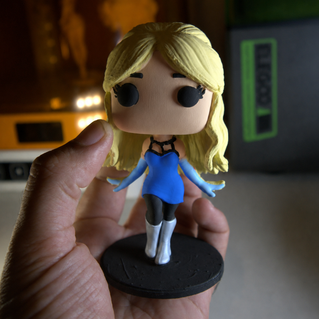 Danceteria Inspired Figure - Dance-Pop Icon Chibi - Handmade Collectible