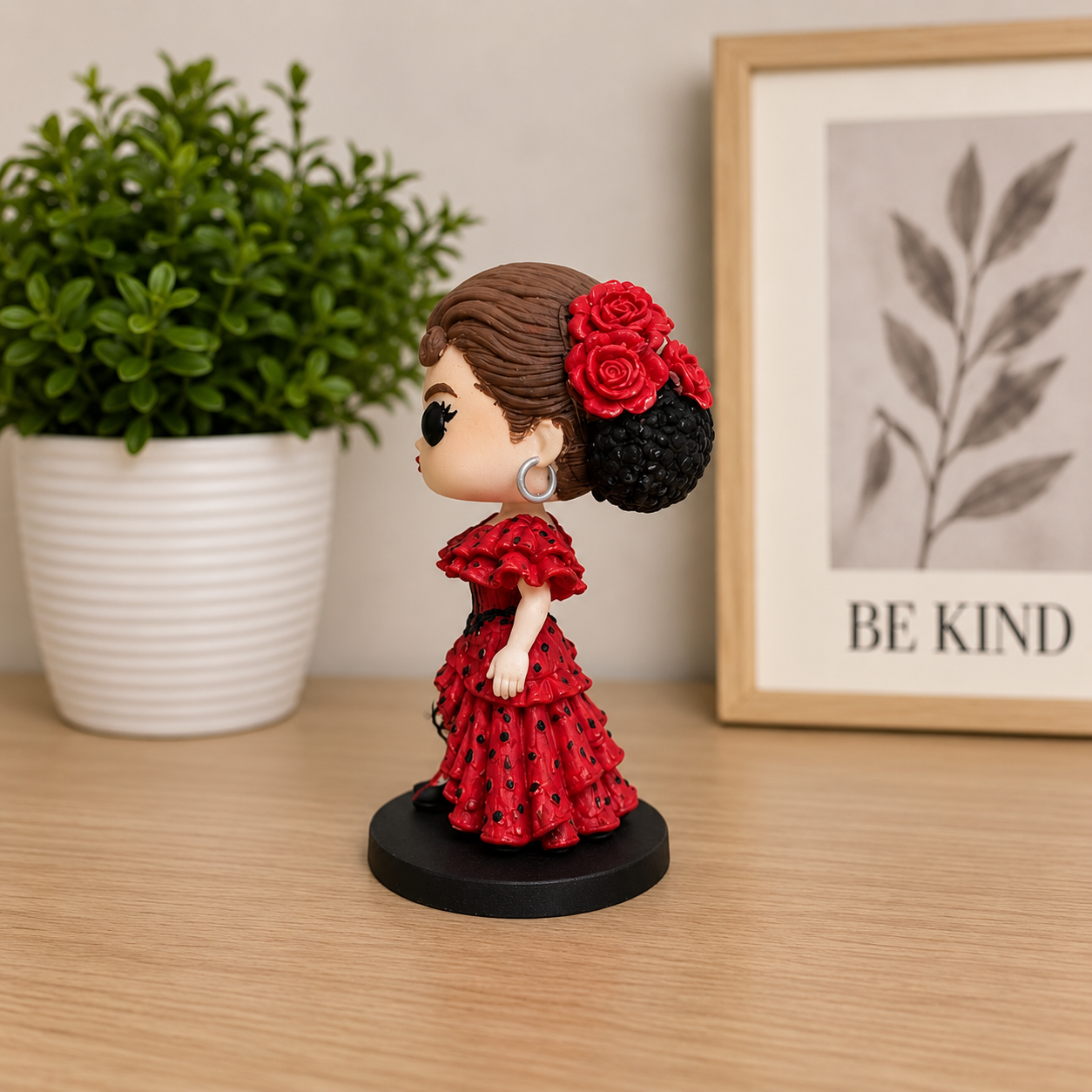 Madonna La Isla Bonita Inspired Figure - 80s Pop Icon - Flamenco Look - Handmade Collectible