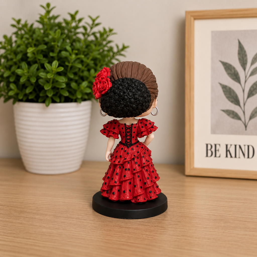 Madonna La Isla Bonita Inspired Figure - 80s Pop Icon - Flamenco Look - Handmade Collectible