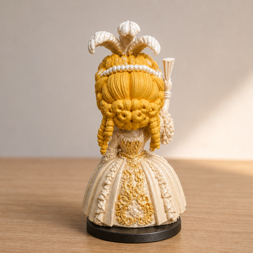 Vogue/Marie Antoinette Inspired Figure - 90s Pop Icon Chibi - Handmade Collectible