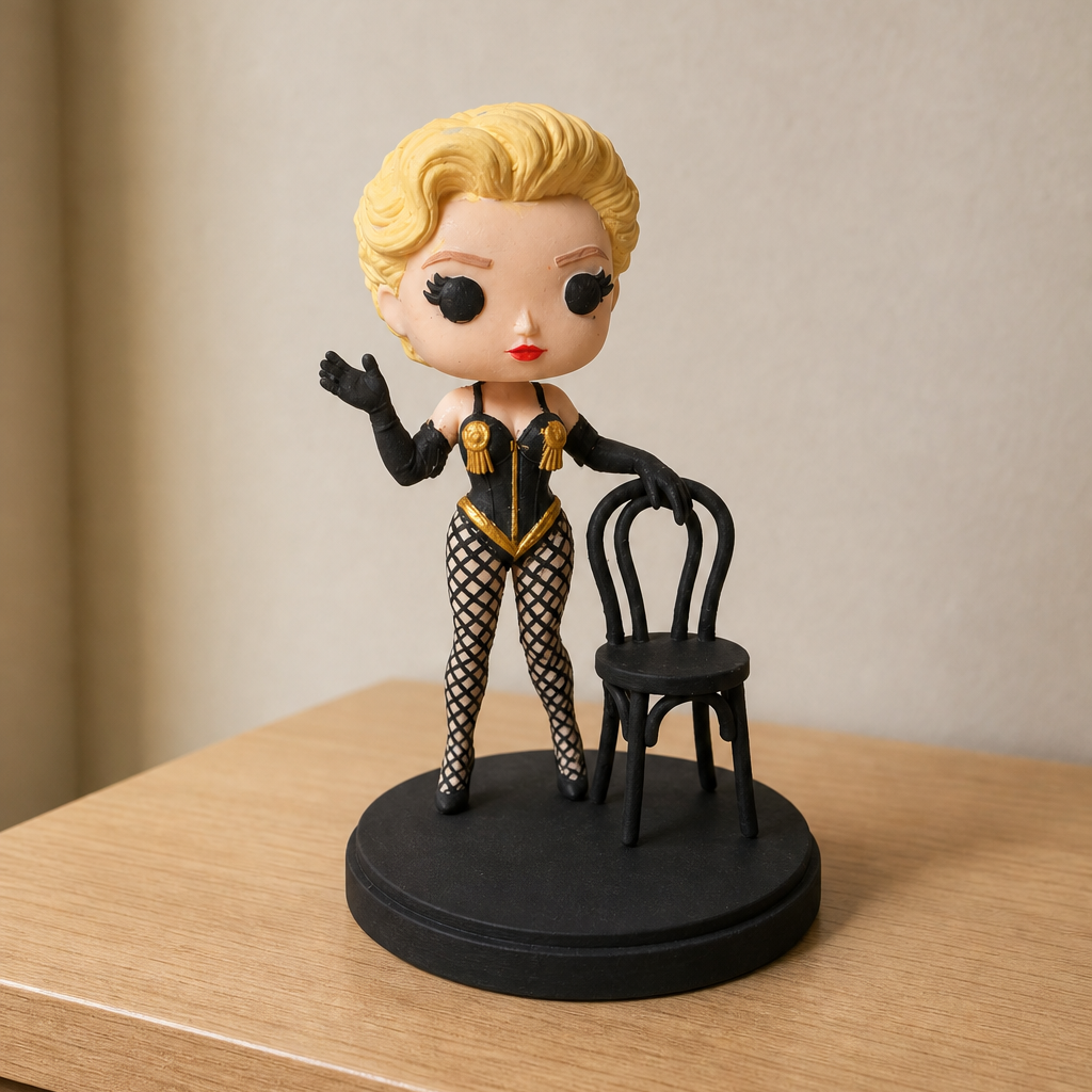 Madonna Open Your Heart Inspired Figure - 80s Pop Icon - Handmade Collectible